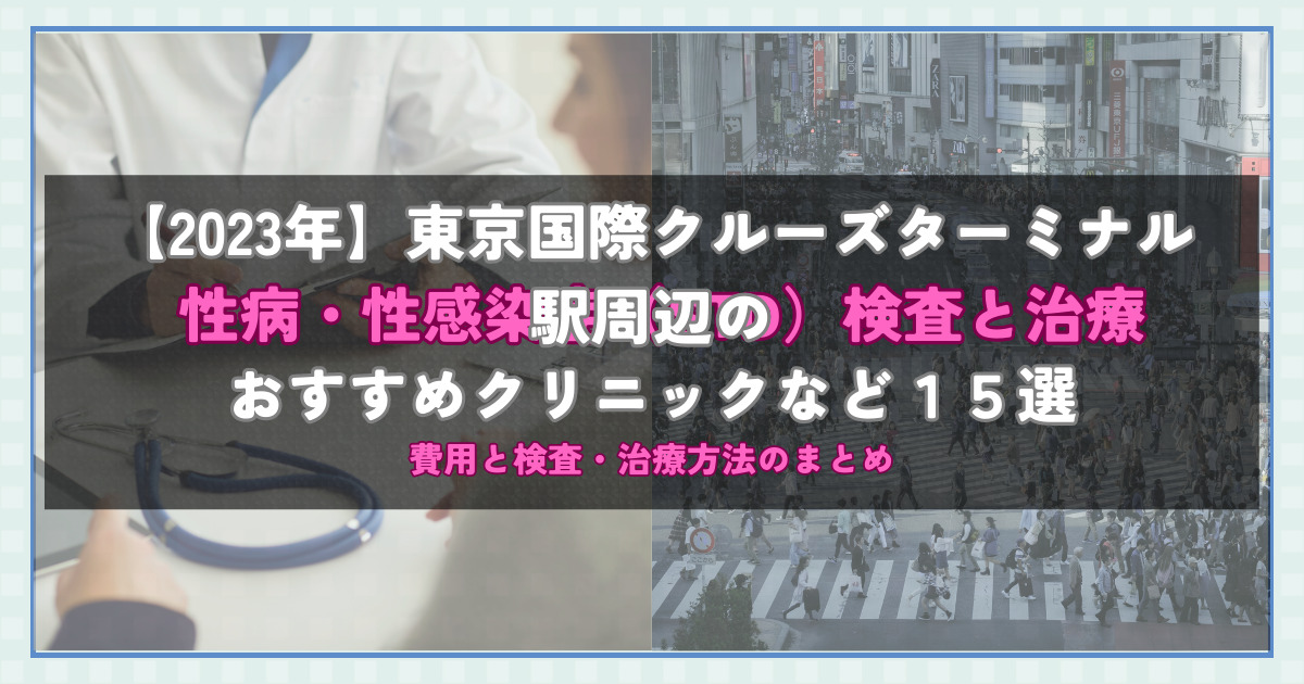 【2023年】東京国際クルーズターミナル駅周辺の性病・性感染症（STD）検査と治療！おすすめのクリニックや方法15選！費用と検査・治療方法のまとめ